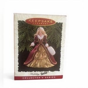 Happy holiday Barbie 1996 ornament vintage hallmark ornament barbie